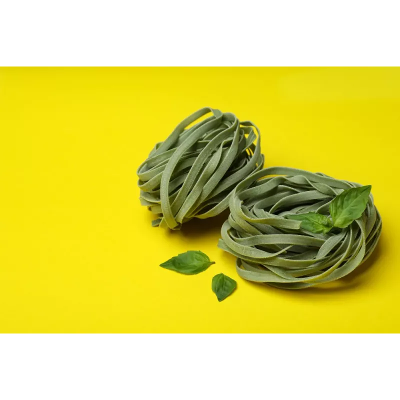 Tagliatelle bio & artisanale à l'ail et au basilic de France - dire...
