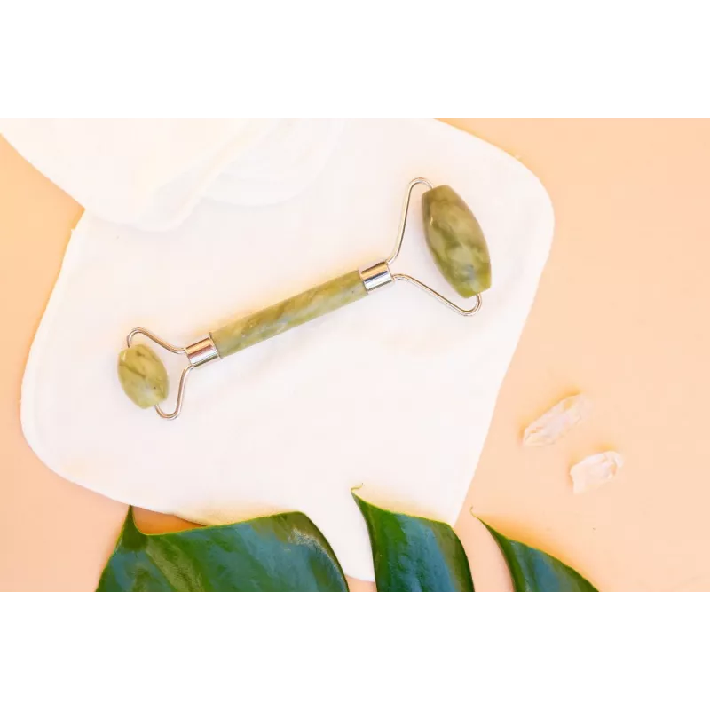 Rouleau de beauté en jade pur pour le visage - Fait main