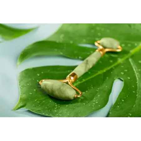 Rouleau de beauté en jade pur pour le visage - Fait main