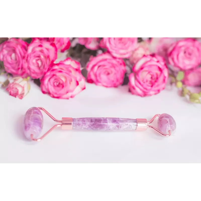 Pure Amethyst Face Beauty Roller - Handmade Pure Amethyst Face Beauty Roller - Handmade