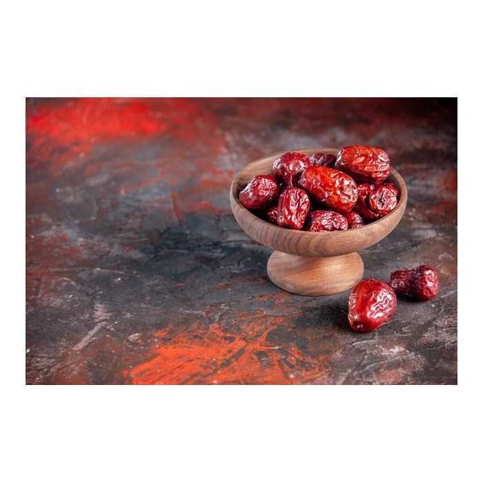 Organic & fairtrade dried Chinese red dates or jujubes or ziziphus ...