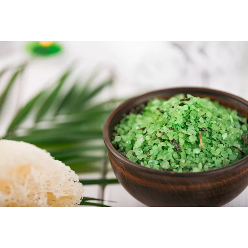 Cristaux de Sel vert jade au bambou bio d'Hawaï premium