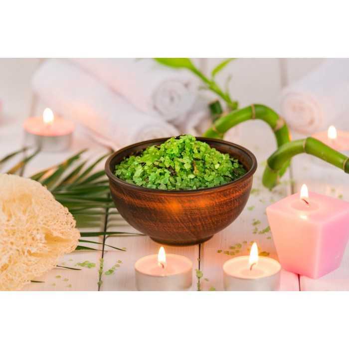 Cristaux de Sel vert jade au bambou bio d'Hawaï premium