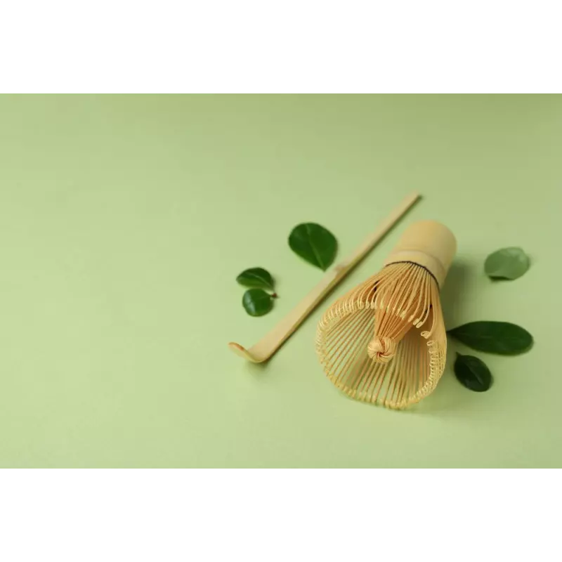 Traditional bamboo chasen or whisk & chashaku or spatula for matcha...