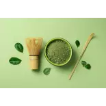 Traditional bamboo chasen or whisk & chashaku or spatula for matcha... Traditional bamboo chasen or whisk & chashaku or spatula for matcha...