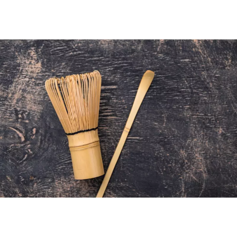 Traditional bamboo chasen or whisk & chashaku or spatula for matcha...