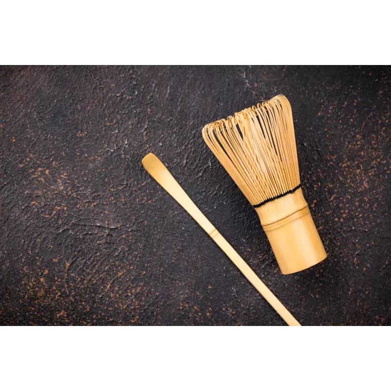 Traditional bamboo chasen or whisk & chashaku or spatula for matcha...
