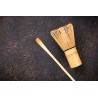 Traditional bamboo chasen or whisk & chashaku or spatula for matcha...