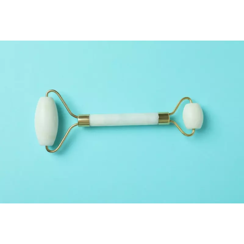 Pure white quartz beauty roller for face - Handmade