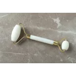 Rouleau de beauté de quartz blanc pur pour le visage - Fait main