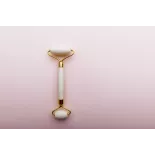 Rouleau de beauté de quartz blanc pur pour le visage - Fait main