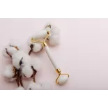 Rouleau de beauté de quartz blanc pur pour le visage - Fait main