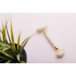 Rouleau de beauté de quartz blanc pur pour le visage - Fait main