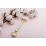 Pure white quartz beauty roller for face - Handmade Pure white quartz beauty roller for face - Handmade
