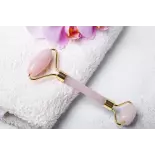 Pure pink quartz beauty roller for the face - Handmade Pure pink quartz beauty roller for the face - Handmade
