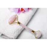 Rouleau de beauté de quartz rose pur pour le visage - Fait main