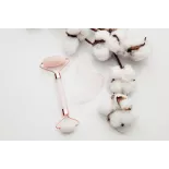 Rouleau de beauté de quartz rose pur pour le visage - Fait main