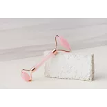 Rouleau de beauté de quartz rose pur pour le visage - Fait main