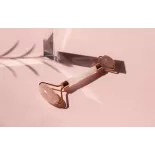 Rouleau de beauté de quartz rose pur pour le visage - Fait main