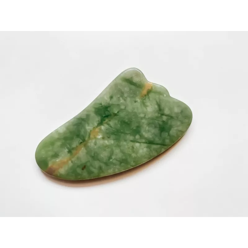 Gua sha en jade pur pour le visage - Fait main