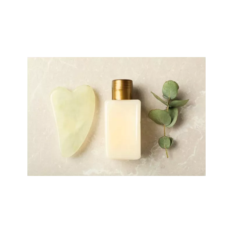 Gua sha en jade pur pour le visage - Fait main