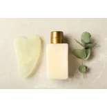 Gua sha en jade pur pour le visage - Fait main
