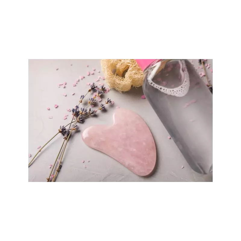 Pure pink quartz gua sha for the face - Handmade