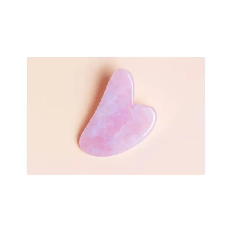 Pure pink quartz gua sha for the face - Handmade