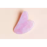 Gua sha de quartz rose pur pour le visage - Fait main