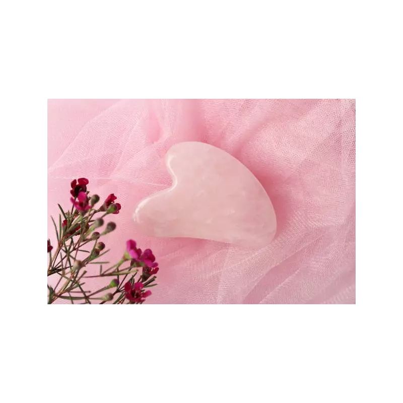 Pure pink quartz gua sha for the face - Handmade