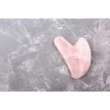 Gua sha de quartz rose pur pour le visage - Fait main