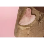 Gua sha de quartz rose pur pour le visage - Fait main