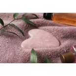 Gua sha de quartz rose pur pour le visage - Fait main