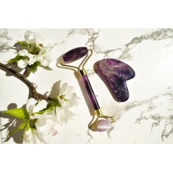 Pure Amethyst Gua Sha & Roller beauty for face
