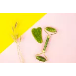 Pure Jade gua sha & beauty roller for face - Handmade Pure Jade gua sha & beauty roller for face - Handmade