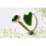 Pure Jade gua sha & beauty roller for face - Handmade Pure Jade gua sha & beauty roller for face - Handmade