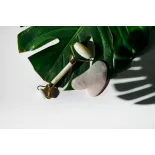 Gua sha & rouleau de beauté en quartz blanc pur pour le visage - Fa...