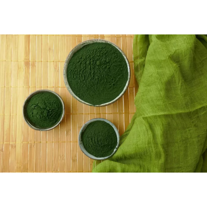 Green organic spirulina powder from France - direct producer