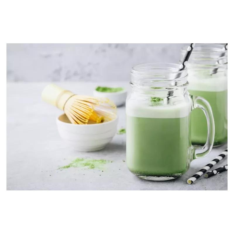 Lait d'Amandes bio au thé Matcha made in France - direct producteur