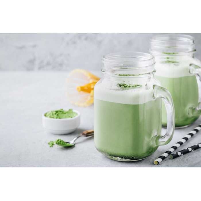 Organic Almond milk with Matcha tea made in France - direct producer