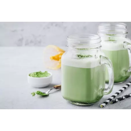 Lait d'Amandes bio au thé Matcha made in France - direct producteur
