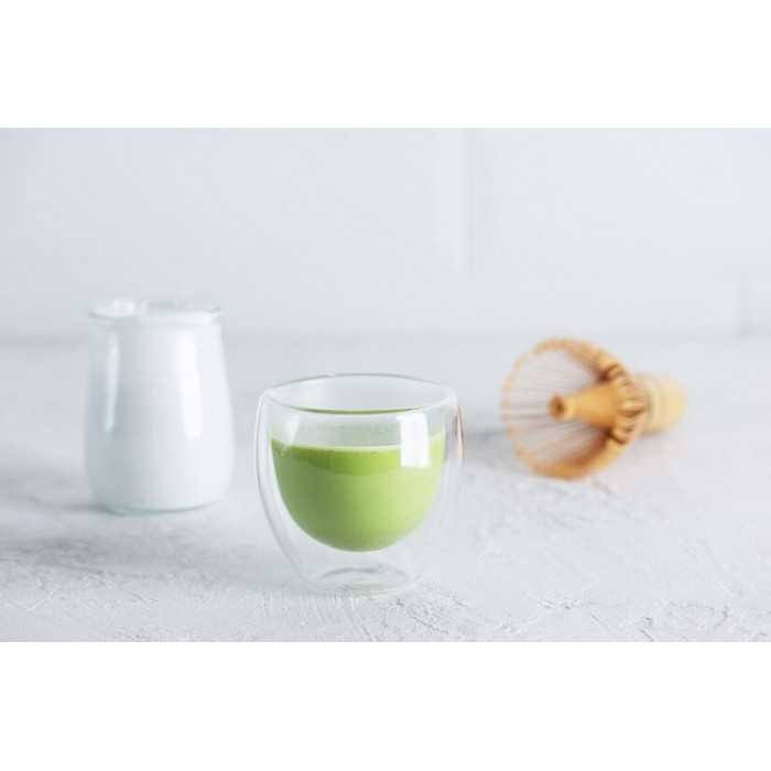 Organic Almond milk with Matcha tea made in France - direct producer