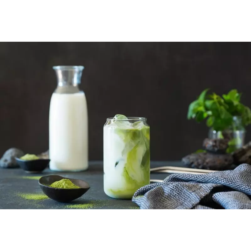 Organic Almond milk with Matcha tea made in France - direct producer