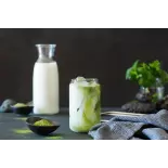 Organic Almond milk with Matcha tea made in France - direct producer Organic Almond milk with Matcha tea made in France - direct producer