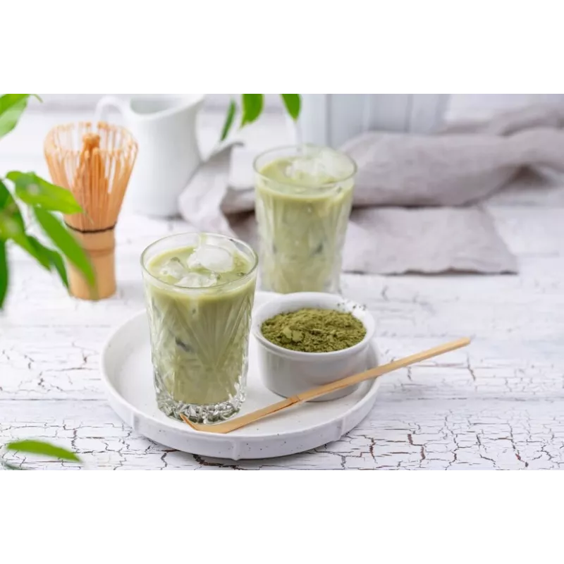 Lait d'Amandes bio au thé Matcha made in France - direct producteur