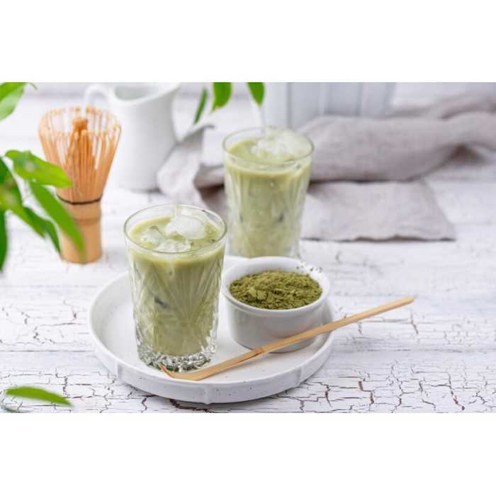Organic Almond milk with Matcha tea made in France - direct producer