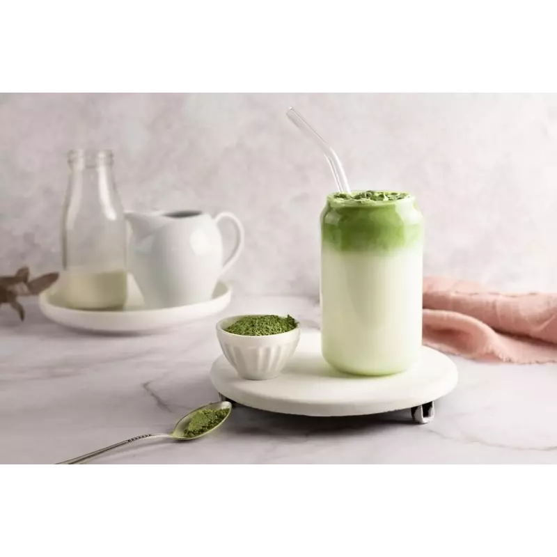 Organic Almond milk with Matcha tea made in France - direct producer