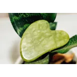 Gua sha en jade pur pour le visage - Fait main