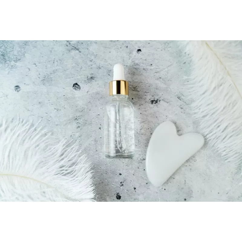 Gua sha de quartz blanc pur pour le visage - Fait main