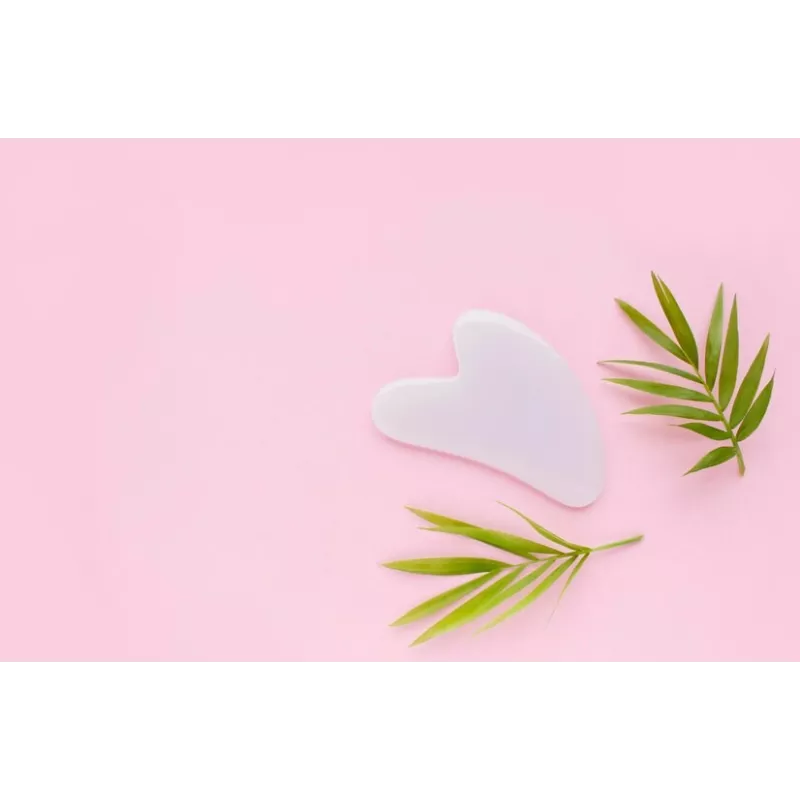 Gua sha de quartz blanc pur pour le visage - Fait main